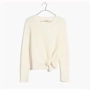 Madewell Elwood Knot Front Top Sweater NWT Ivory XS